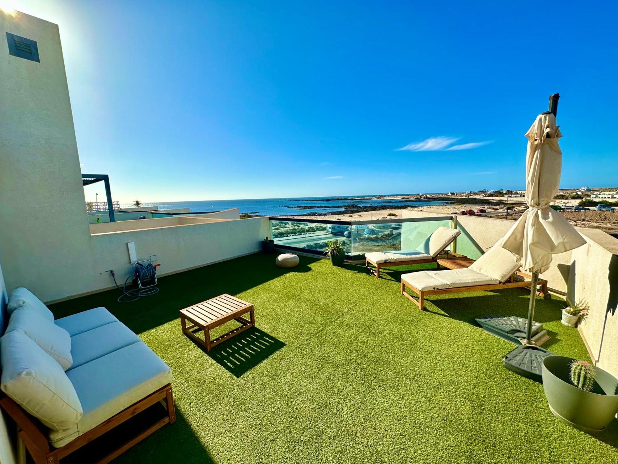 Apartamento Villa Bruno Con Vistas Al Mar, Primera Linea De Playa Cotillo 外观 照片